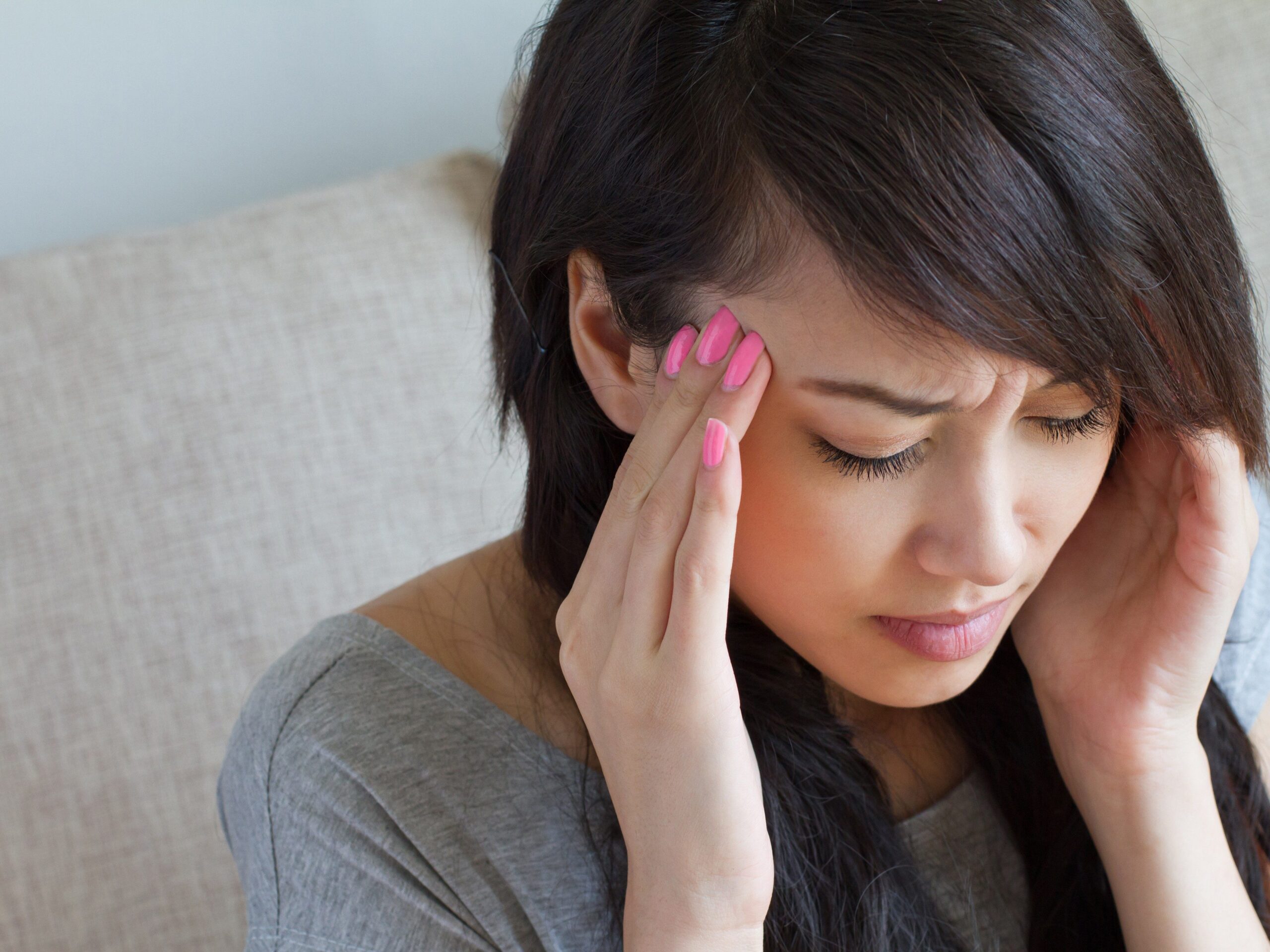 Girl with migraine image